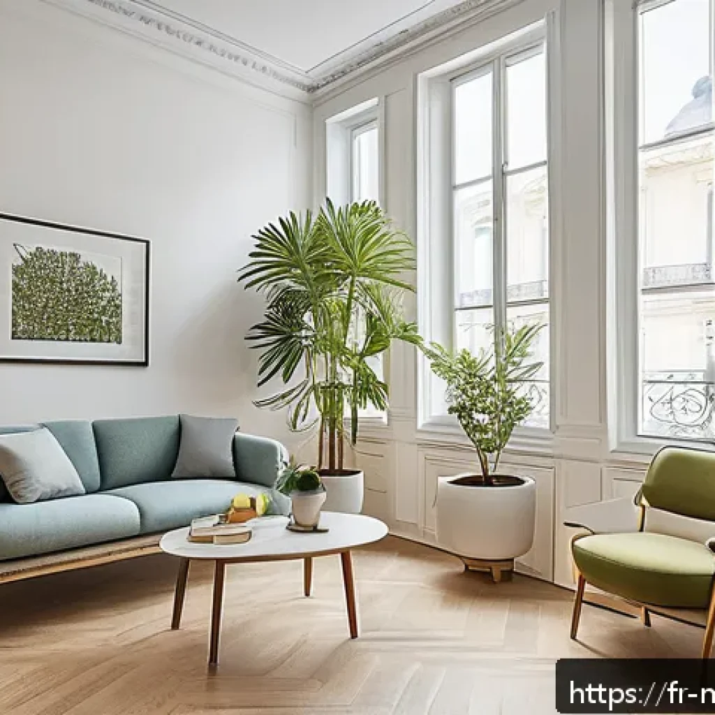 정신건강 분야 직무의 이론과 실제 - A serene therapy room in a modern Parisian clinic, featuring a diverse group of mental health profes...